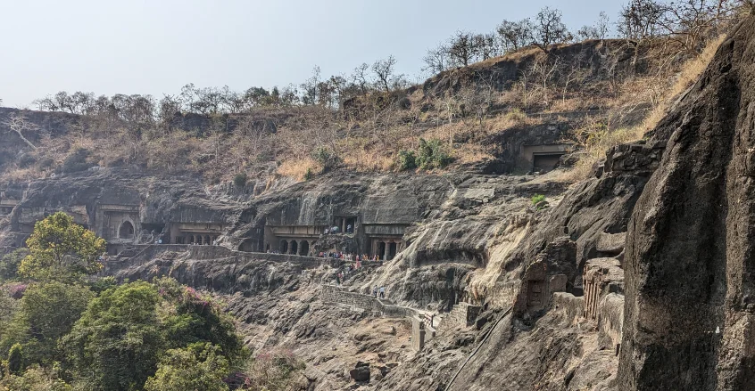 Ajanta Caves at a distance