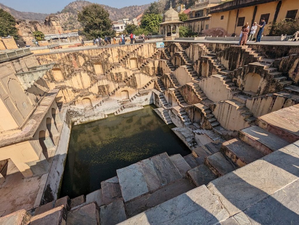 Jaipur Stepwell - water highlighted