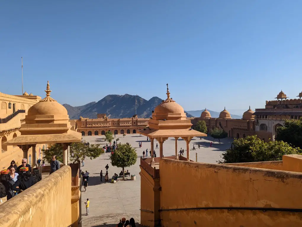 Inside the Sun Gate of Amber Palace