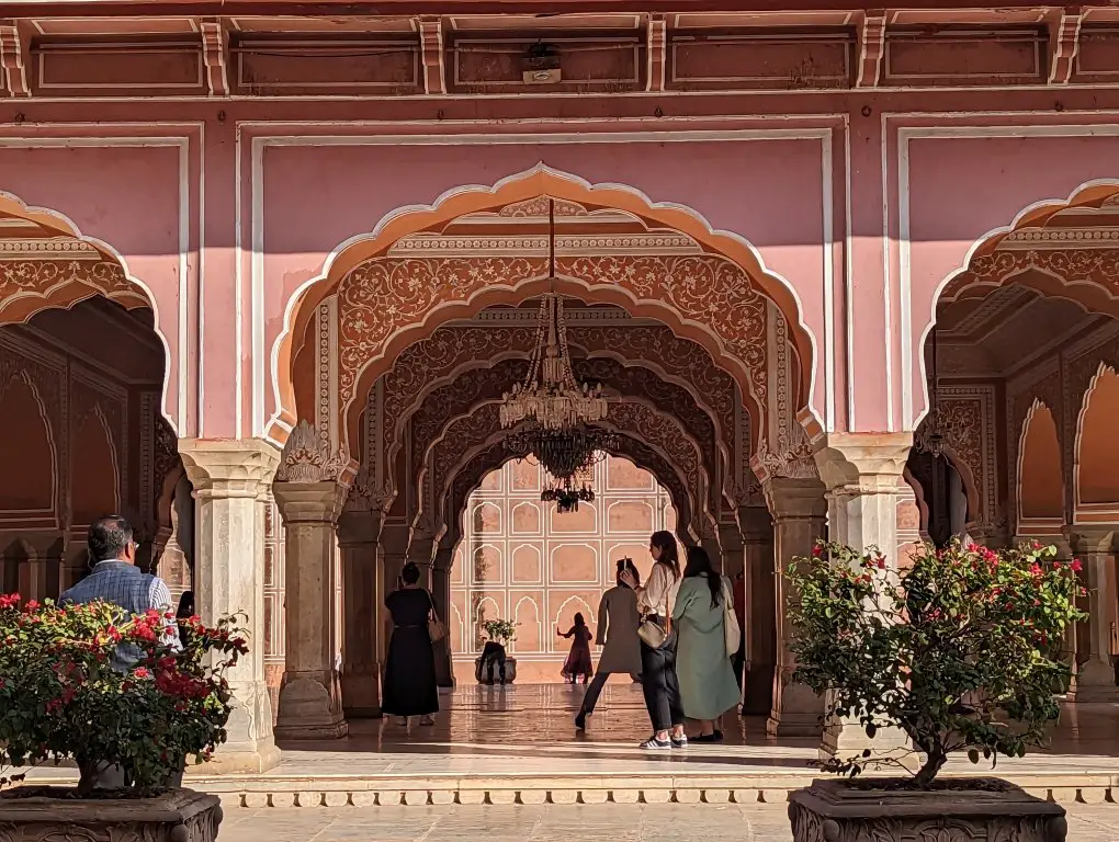 architecture of the City Palace in Jaipur
