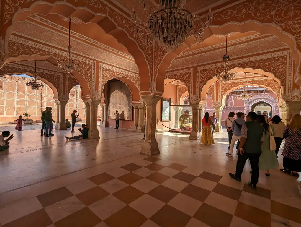 architecture of the City Palace in Jaipur