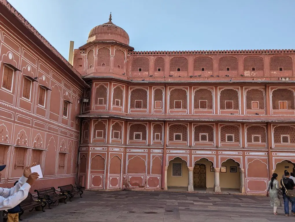 architecture of the City Palace in Jaipur