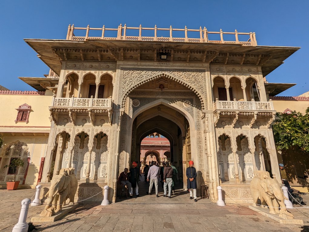 architecture of the City Palace in Jaipur