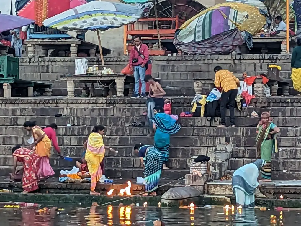 Ganges Boat Ride - Bathers