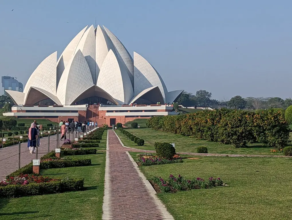 lotus temple - from afar