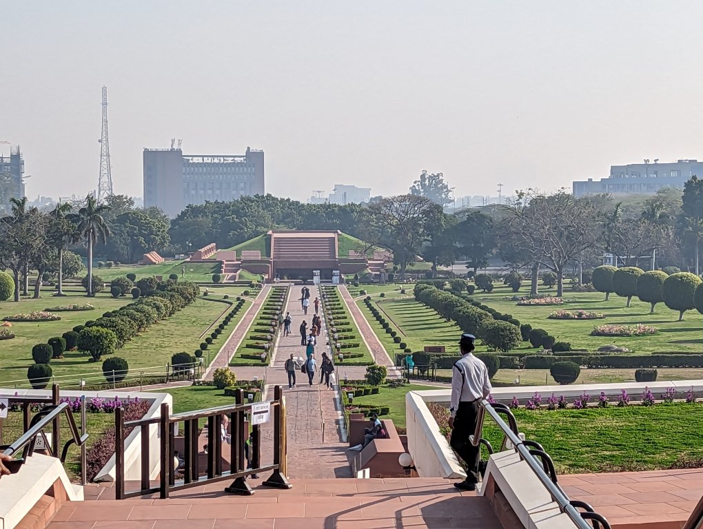 A view back from the lotus temple