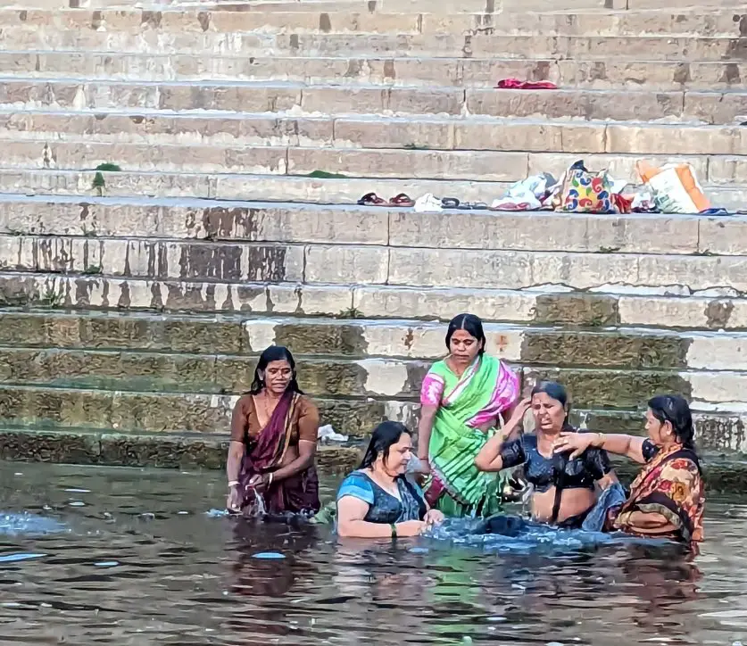 Bathers - Ganges Boat Ride